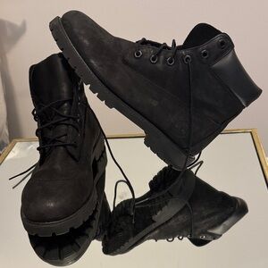 Black on Black Timberland Boots